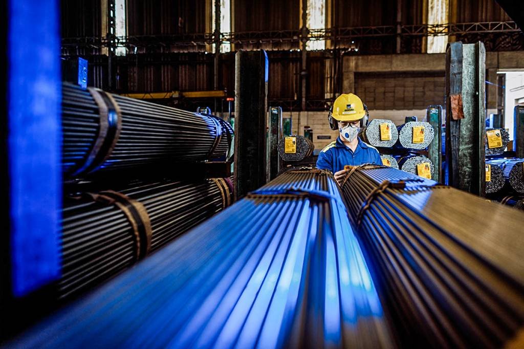 Produção de aço da Gerdau: metalúrgica registrou lucro líquido de 3,5 bilhões de reais no quarto trimestre de 2021 (Divulgação/Gerdau)