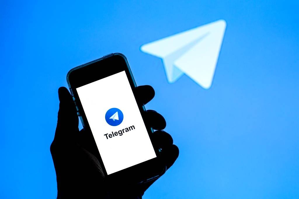 Logo do aplicativo russo de mensagens Telegram (SOPA Images / Colaborador/Getty Images)