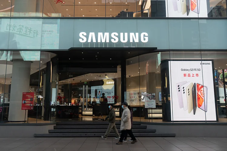 Loja da Samsung em Xangai (Wang Gang / Costfoto/Future Publishing/Getty Images)