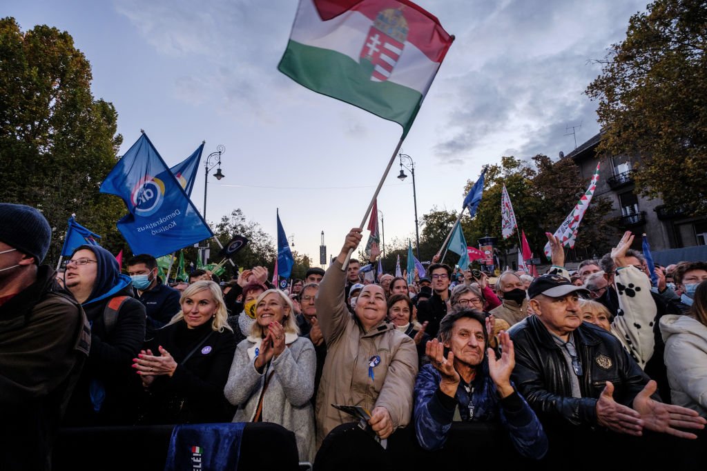 Hungary's Political Parties Rally On Memorial Day Of The 1956 Revolution