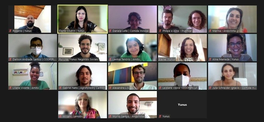 Bootcamp realizado digitalmente com participação de todos os Negócios, Yunus e Andorinha. (Andorinha/Reprodução)