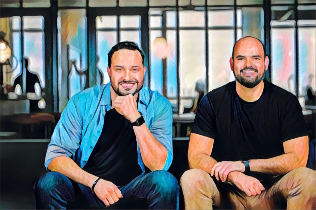 Ramires Paiva e Leandro Moura, fundadores da Tiba: uma só solução de software para o varejo, muitas fontes de receita para o negócio (Divulgação/Tiba)