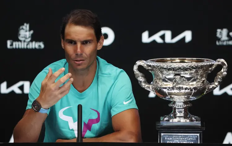 Rafael Nadal: espanhol conquistou seu 21º título de Grand Slam no Aberto da Austrália. (Loren Elliott/Reprodução)
