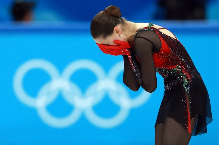 Jogos de Inverno: Valieva só foi liberada para competir no evento individual feminino pela Corte Arbitral do Esporte (CAS) na segunda-feira. (Eloisa Lopez/Reuters)