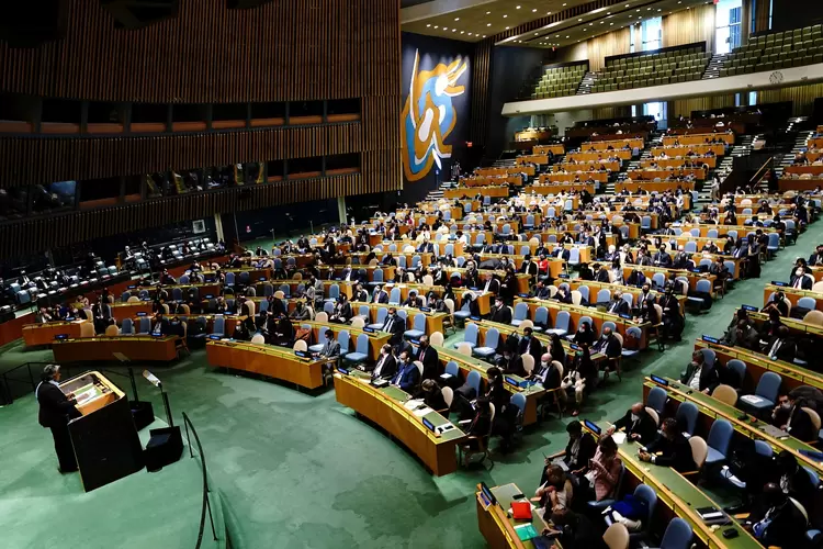 Reunião de emergência da Assembleia Geral da ONU sobre invasão da Ucrânia pela Rússia (Carlo Allegri/Reuters Brazil)