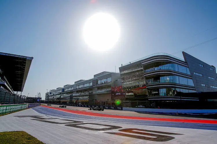 Vista do autódromo de Sochi, na Rússia, durante Grande Prêmio de Fórmula 1 em 2020. (Maxim Shemetov/Reuters)