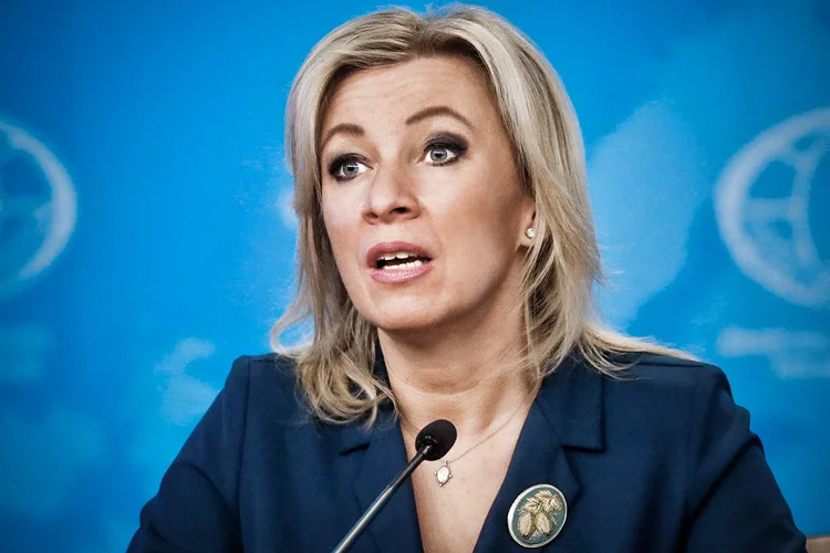Porta-voz do Ministério das Relações Exteriores da Rússia, Maria Zakharova, em Moscou (Maxim Shipenkov/Pool/Reuters)