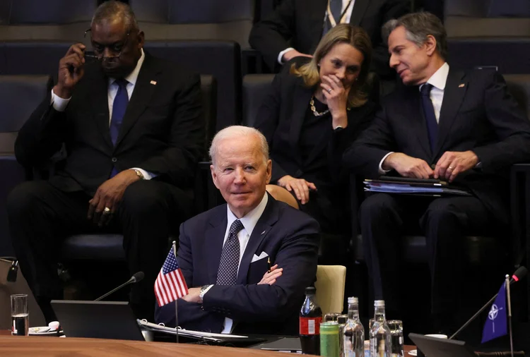 EUA: Os líderes dos países do G7 e da União Europeia (UE) anunciaram que estão reforçando sua coordenação para evitar que os objetivos dessas sanções fracassem (Evelyn Hockstein/Pool/Reuters)