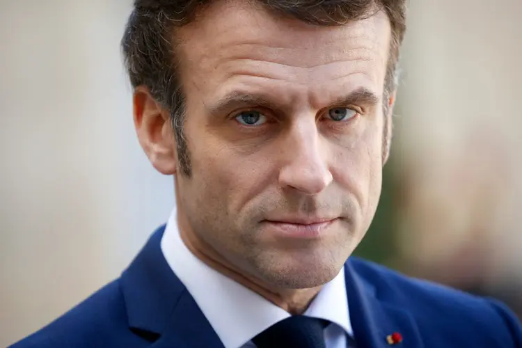 O presidente francês Emmanuel Macron: resultado preliminar aponta que os candidatos de Macron ganharam entre 200 e 250 assentos (Chesnot/Getty Images)