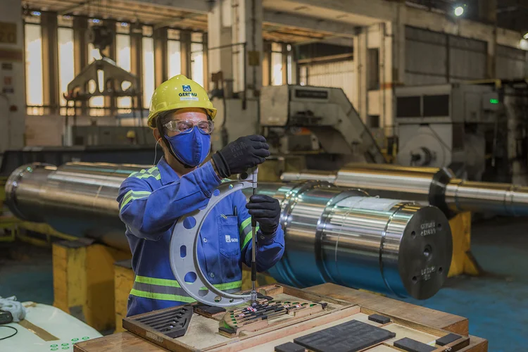 Linha de produção da Gerdau (Gerdau/Divulgação)