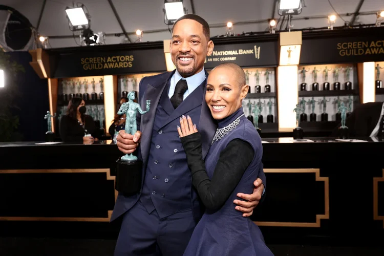 Will Smith e Jada Pinkett Smith no 28º Screen Actors Guild Awards em 27 de fevereiro de 2022 (Emma McIntyre/Getty Images for WarnerMedia/Getty Images)