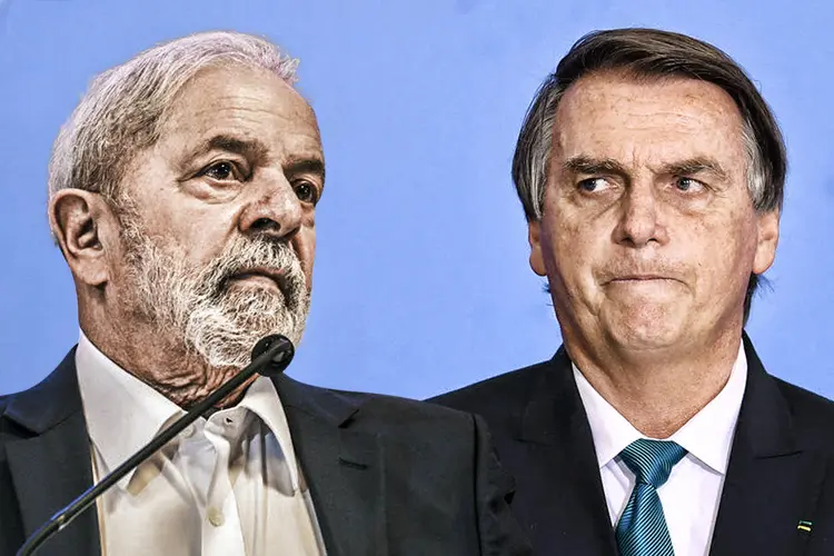 Lula e Bolsonaro: disputa entre ex-presidente e atual presidente. (Foto Lula: Bloomberg / Foto Bolsonaro: Evaristo Sa/Getty Images)