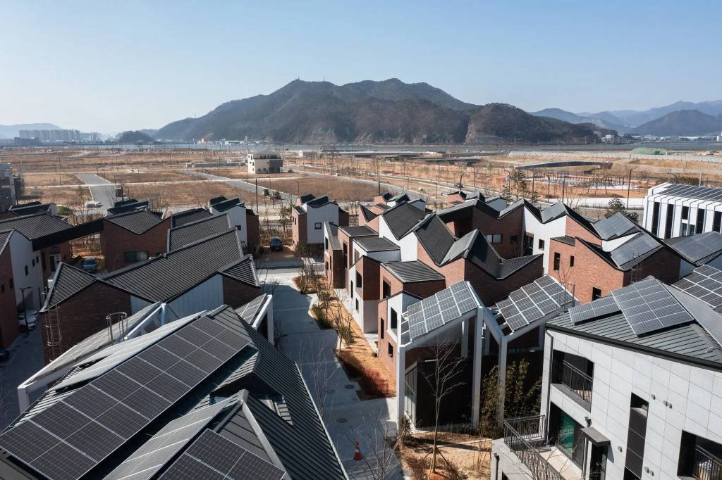 Casas inteligentes em Busan, como parte do Eco Delta Smart City