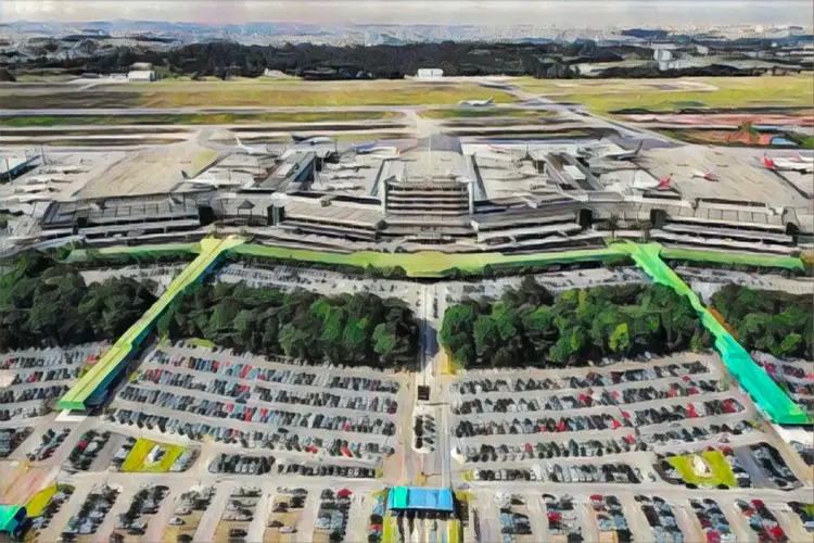 Aeroporto de Guarulhos: em janeiro, 87% do movimento pré-pandemia, medido pela receita (Divulgação/Divulgação)