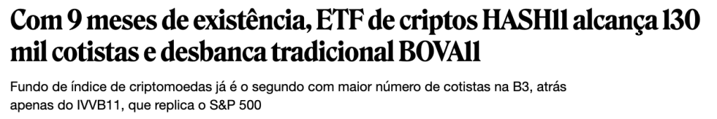 ETF de Criptos Manchete