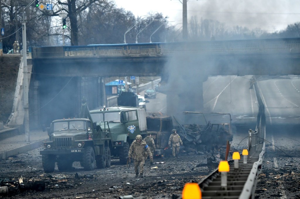 Kiev, na Ucrânia, virou zona de guerra após invasão russa