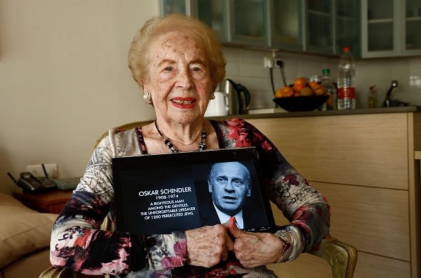 Mimi Reinhardt, secretária de Oskar Schindler, em 2019 (GIDEON MARKOWICZ/AFP/Getty Images)