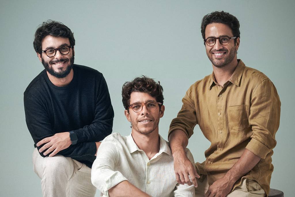 Luiz Eduardo, Hugo Galindo e Rodrigo Latini, sócios da Zerezes: inovação e provadores virtuais para dominar mercado ótico (Zerezes/Divulgação)