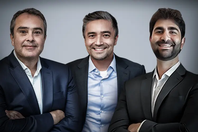 Roberto Reis, Luiz Goshima e Stefan Darakdjian, sócios-fundadores da Meraki: gestora independente de recursos tem ligação forte com a filantropia (Divulgação/Divulgação)
