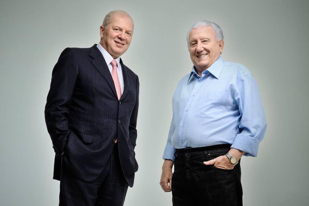Parisotto (à esquerda) e Barsi: os dois investidores bilionários têm perfis parecidos ao aplicar na bolsa (Germano Lüders/Exame)