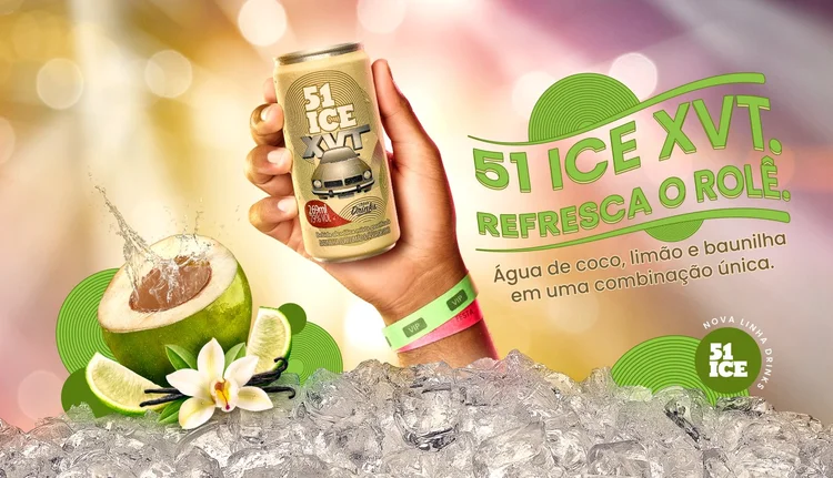 51 ICE XVT: bebida leva baunilha, limão e água de coco.  (Divulgação/Divulgação)