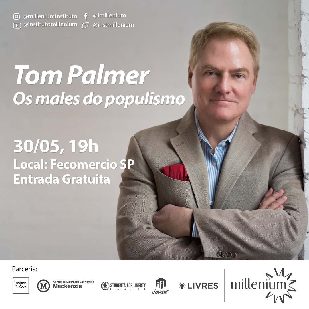 Cientista político americano, Tom Palmer realiza palestra em São Paulo