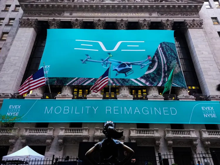 Estreia da Eve na NYSe nesta terça-feira (Eve/Divulgação)