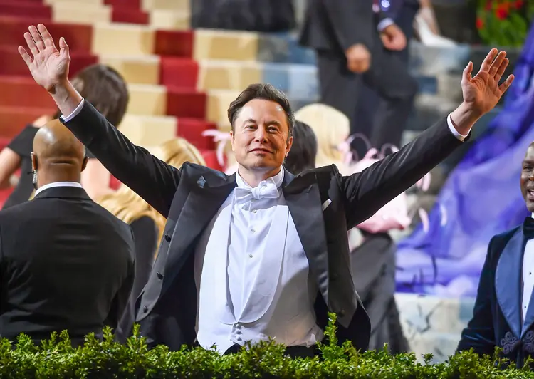 Elon Musk no Met Gala (Noam Galai/GC Images/Getty Images)