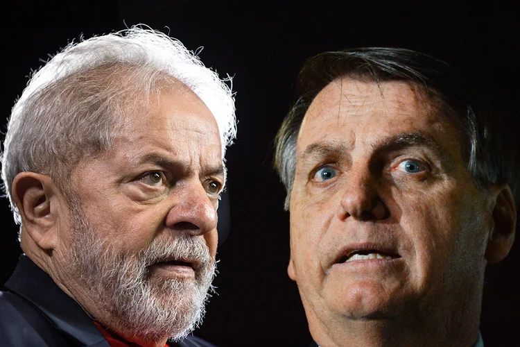 EXAME/IDEIA: Lula tem 46% e Bolsonaro 39% em um segundo turno (Nelson Almeida/AFP/Andressa Anholete/Getty Images)