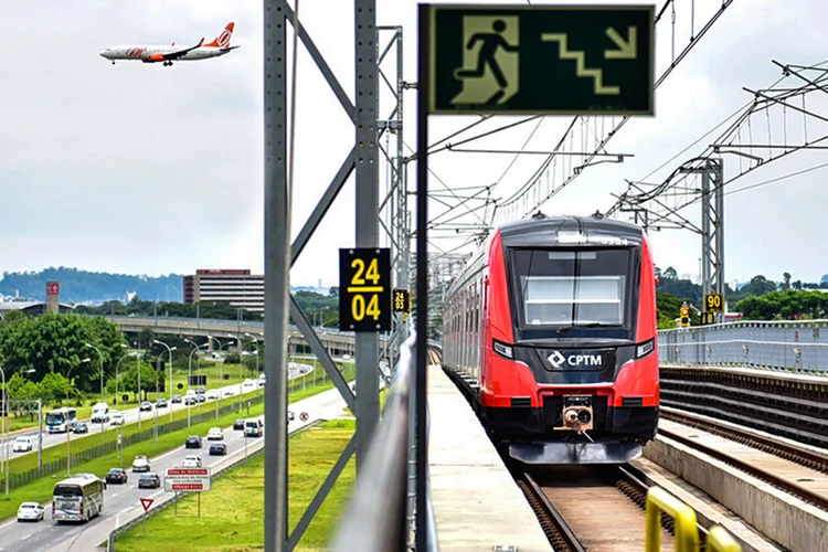 Estação Aeroporto da linha 13-Jade da CPTM: serviço duas vezes por hora até o centro de São Paulo nos próximos meses (Divulgação/Divulgação)