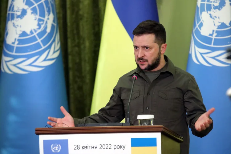 Volodymyr Zelenskyy, presidente da Ucrânia, afirmou que ofensiva faz parte de um esforço para Rússia aceitar acordo de paz 'justo'. (Volodymyr Tarasov/ Ukrinform/Future Publishing/Getty Images)