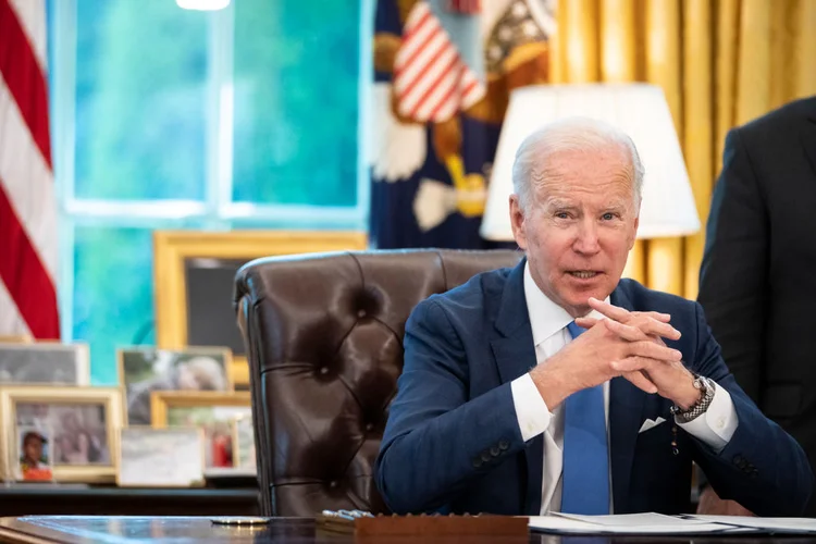 Biden: Segundo ele, o desempenho representa a mais rápida recuperação do setor na história (Drew Angerer / Equipe/Getty Images)