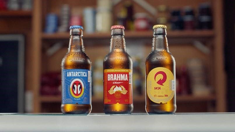 Cerveja Antarctica, Brahma e Skol: marcas da Ambev (Ambev/Divulgação)