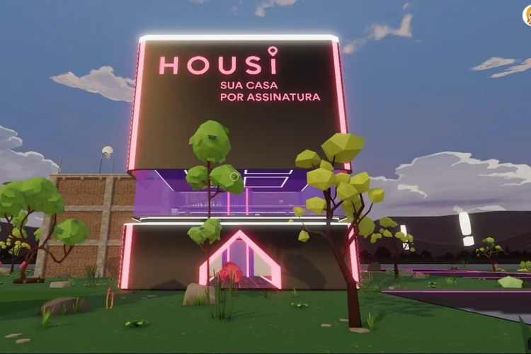 Prédio da Housi em Decentraland (Housi/Divulgação)