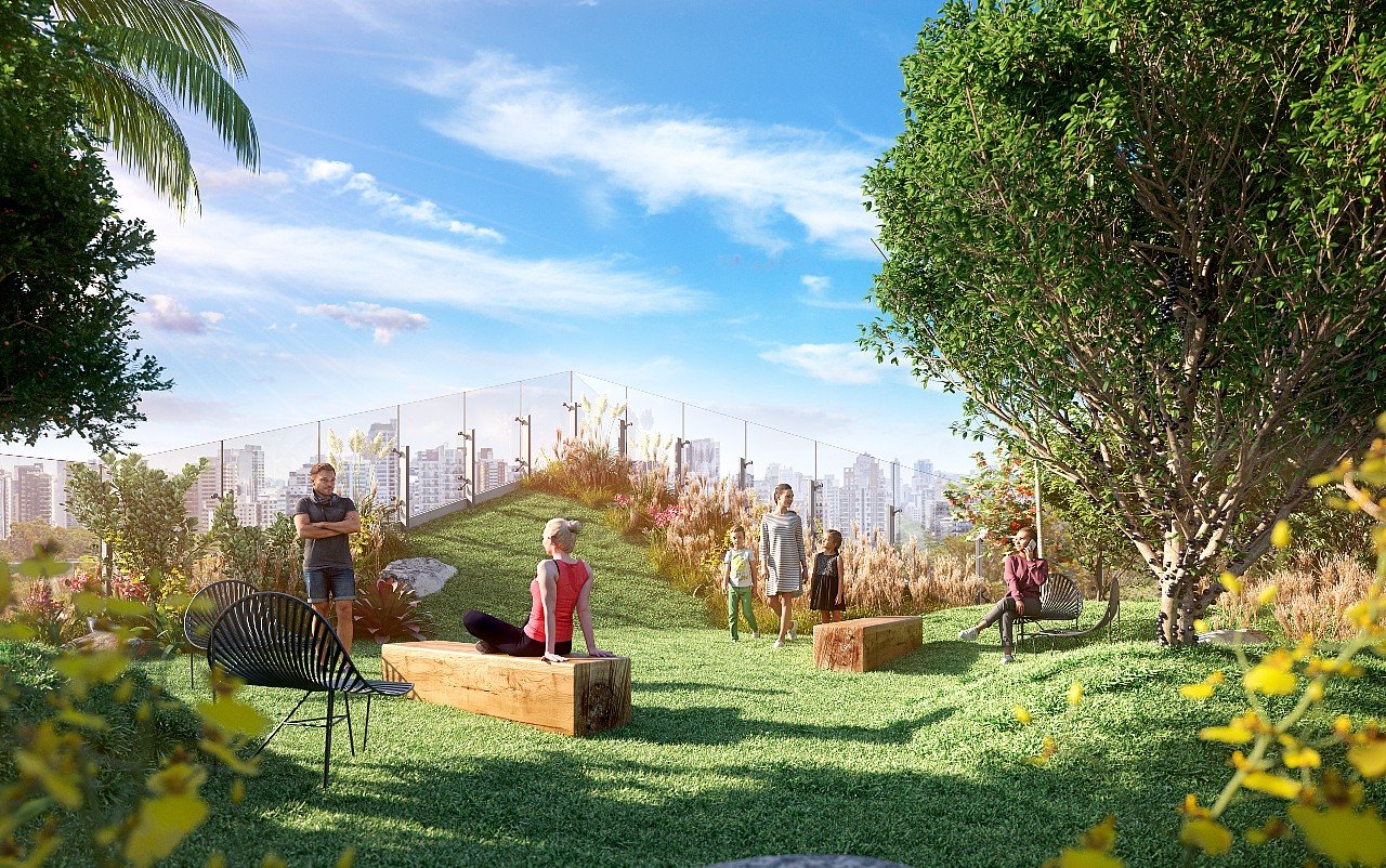 Jardim suspenso em empreendimento da construtora Gamaro Jardim suspenso em empreendimento da construtora Gamaro