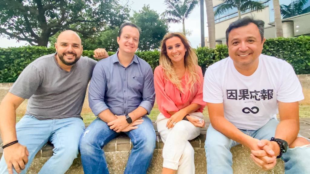Da esquerda para direita: Rubens Mendrone, Rodrigo Victorio, Raquele Rebello e Luis Renato Lui, cofundadores da Linda: startup tem planos de ir para o exterior (Divulgação/Linda Lifetech)