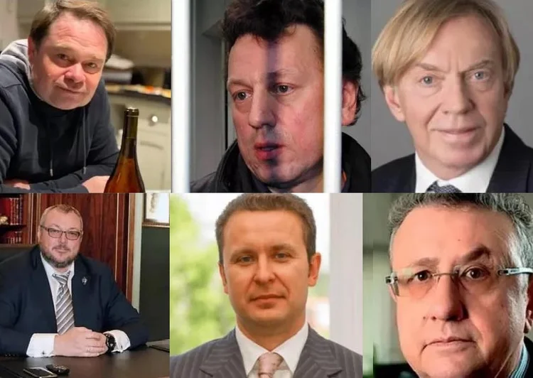 Linha superior: Sergey Protosenya, Vladislav Avaev e Mikhail Watford. Linha inferior: Alexander Tyulyakov, Vasily Melnikov e Leonid Schulman (da esquerda para a direita) (Montagem/Reprodução)