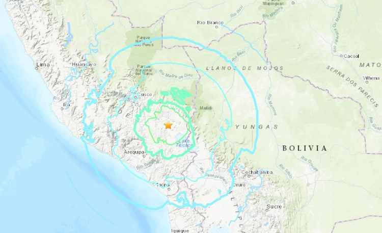 Peru: Em entrevista à rádio RPP, o diretor do IGP, Hernando Tavera, disse que devido a intensidade a população poderia se assustar (usgs/Reprodução)