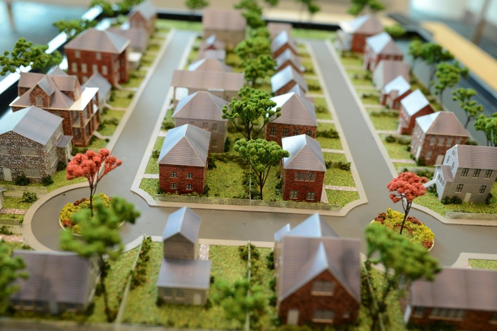 Vista do modelo que simula as propriedades da empresa Portafolio Diversificado apresentada na Cidade da Guatemala, em 3 de maio de 2022