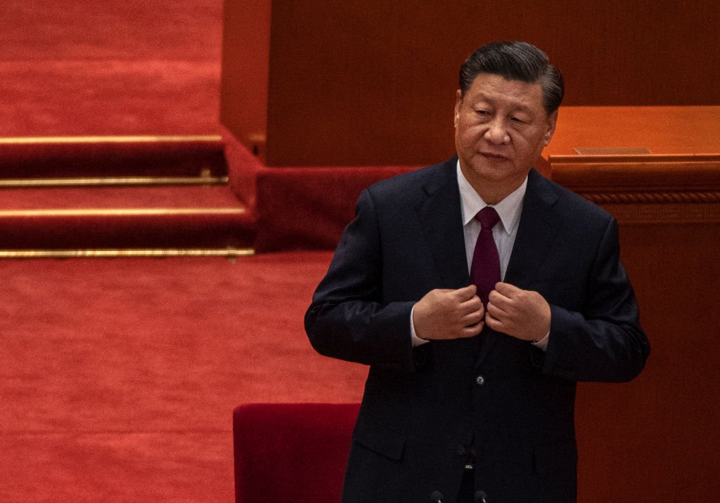 Xi Jinping: "As ambições declaradas e as políticas coercitivas da República Popular da China desafiam nossos interesses, segurança e valores", sustenta o documento que deve orientar a Otan.  (Kevin Frayer/Getty Images)