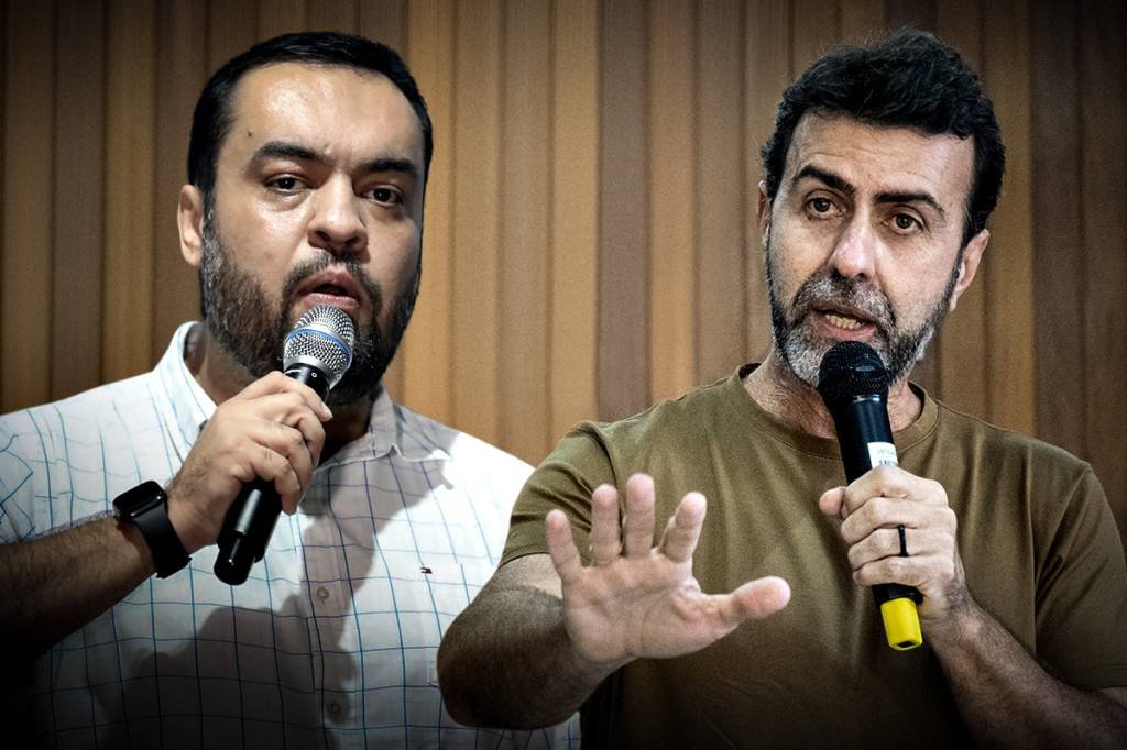 Castro e Freixo: atual governador lidera. (Castro: Rafael Campos / Governo do RJ / Freixo: Divulgação/Divulgação)