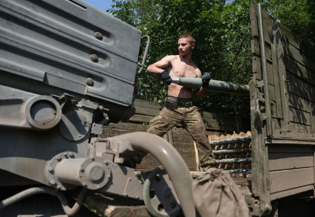 Unidade de artilharia ucraniana: país pede ajuda militar após referendo de anexação feito pela Rússia (afp/AFP)