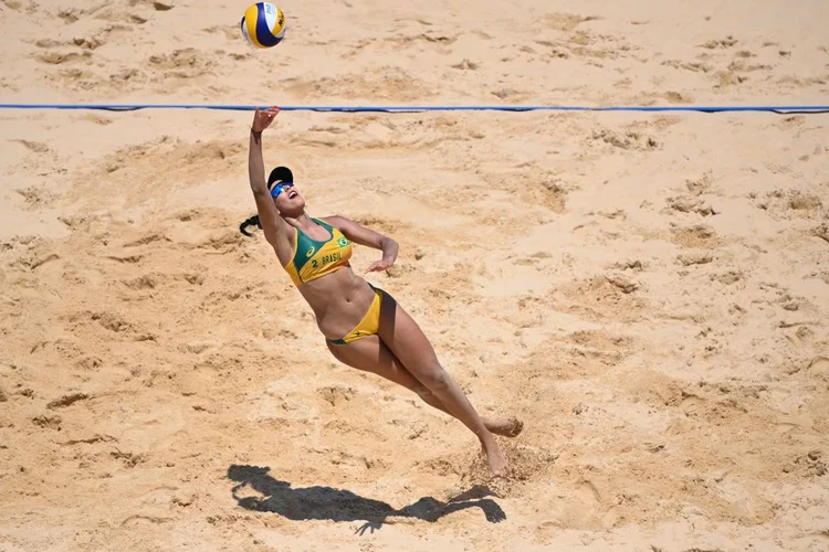 Eduarda Santos Lisboa na Olimpíada de Tóquio 2020. (Angela WEISS/AFP/Getty Images)