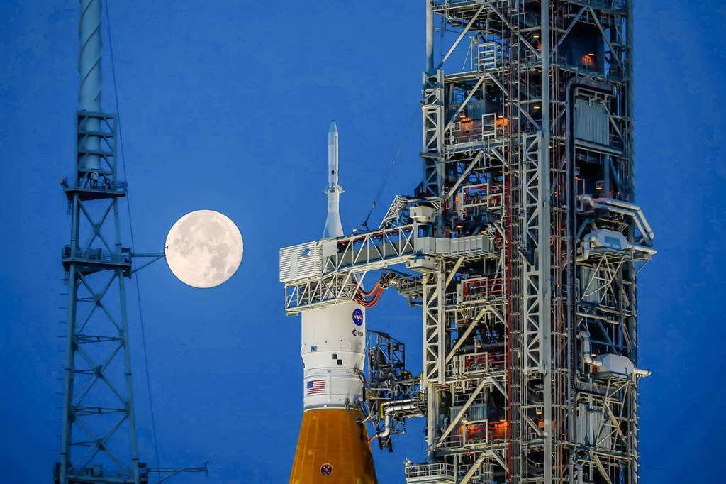 Programa Artemis: missão espacial liderada pela Nasa e os Estados Unidos quer enviar a primeira mulher e a primeira pessoa negra à Lua em 2024 (EVA MARIE UZCATEGUI/AFP/Getty Images)