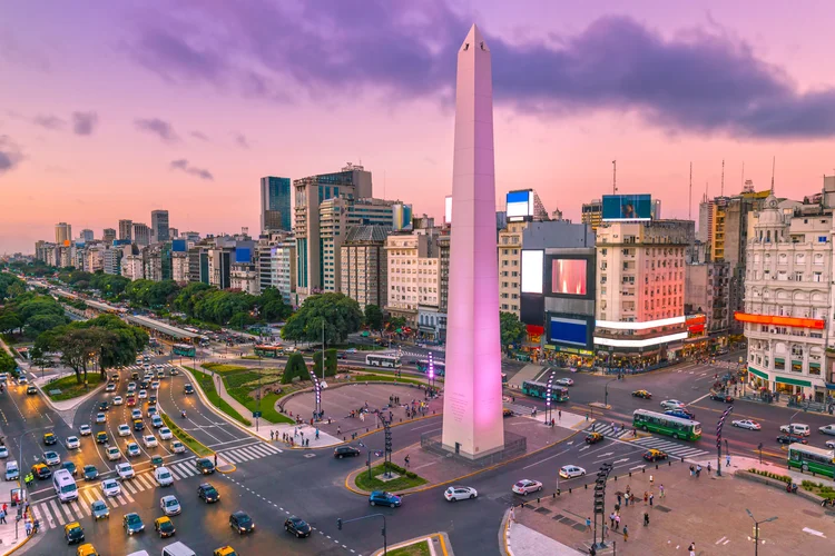 Plaza de la Republica, no centro de Buenos Aires. (Reprodução/Getty Images)