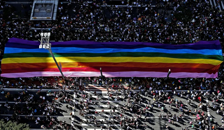 A marca francesa será a patrocinadora oficial do Camarote Pride House, durante a Parada do Orgulho LGBT+ de São Paulo que acontece no domingo, 19. (MIGUEL SCHINCARIOL/AFP/Getty Images)