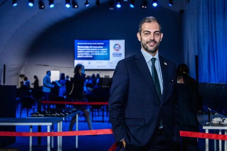 Duarte Cordeiro, ministro do Ambiente e Ação Climática de Portugal na Conferência dos Oceanos 2022 (Leandro Fonseca/Exame)