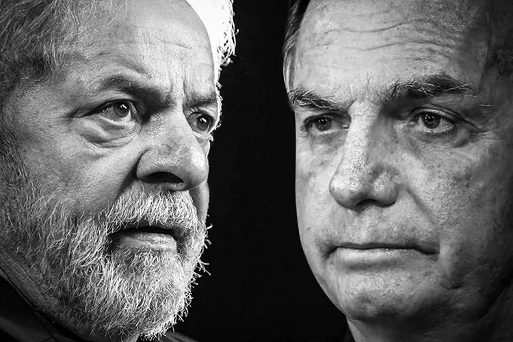 Lula e Bolsonaro: diferença entre os dois é a menor em oito levantamentos. (Nelson Almeida/AFP/Sopa Images/Getty Images)