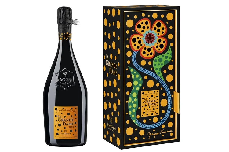 La Grande Dame tem embalagem assinada por Yayoi Kusama (Veuve Clicquot/Divulgação)