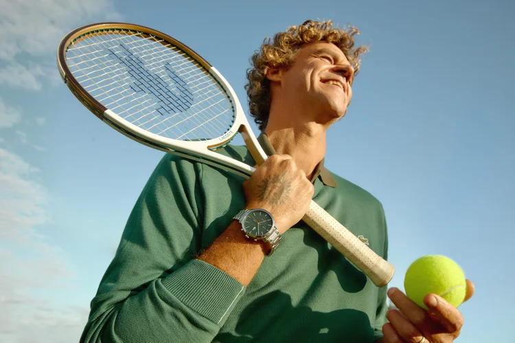 Guga e a coleção de relógio da Lacoste: parceria (Movado/Divulgação)